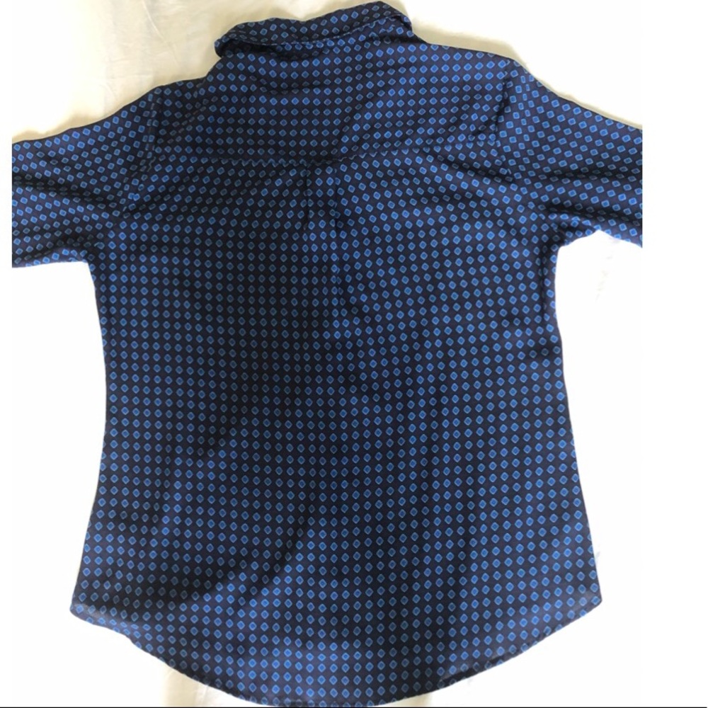 Express “The Portofino Shirt” Blue Blouse